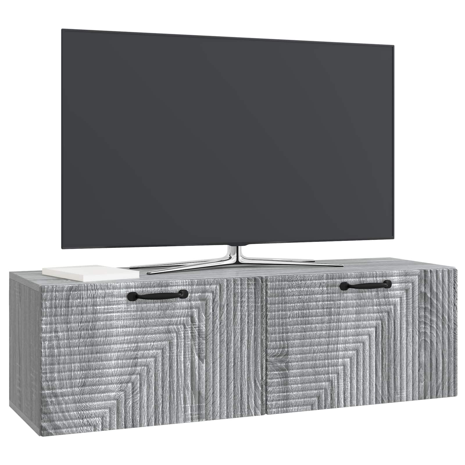 vidaXL Szafka RTV montowana na ścianie Szary Sonoma 98 x 31 x 30 cm