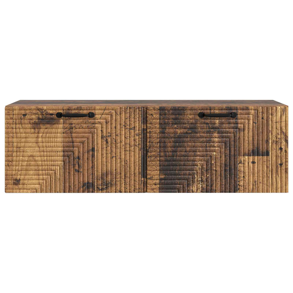 vidaXL Szafka RTV montowana na ścianie Stare drewno 98 x 31 x 30 cm