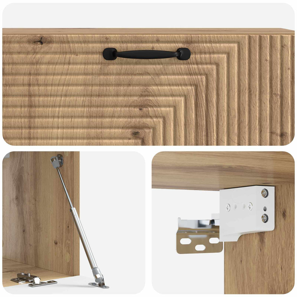 vidaXL Szafka RTV montowana na ścianie Dąb artisan 98 x 31 x 30 cm