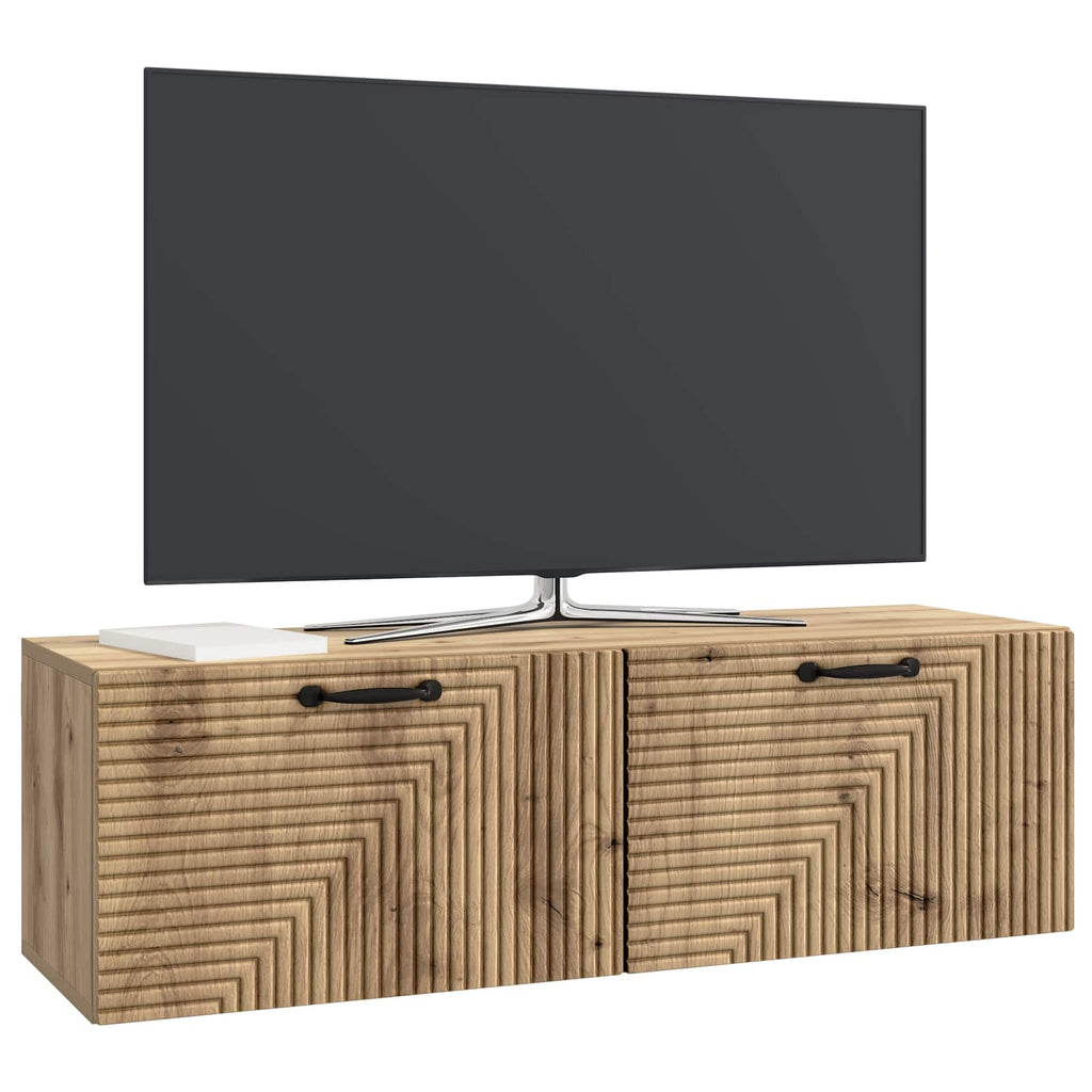 vidaXL Szafka RTV montowana na ścianie Dąb artisan 98 x 31 x 30 cm