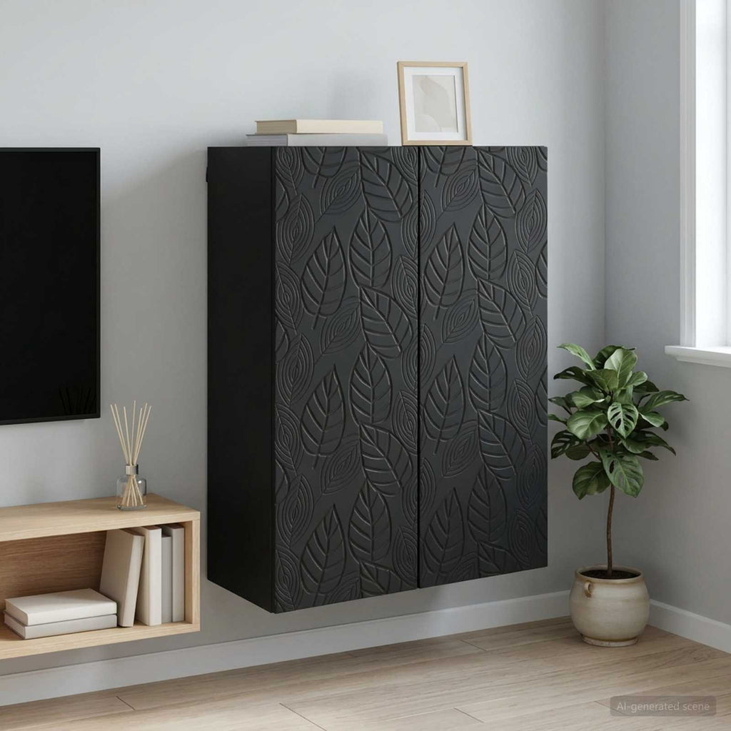 vidaXL Szafka ścienna 66 x 34,5 x 90 cm Drewno inżynieryjne Czarny