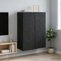 vidaXL Szafka ścienna 66 x 34,5 x 90 cm Drewno inżynieryjne Czarny