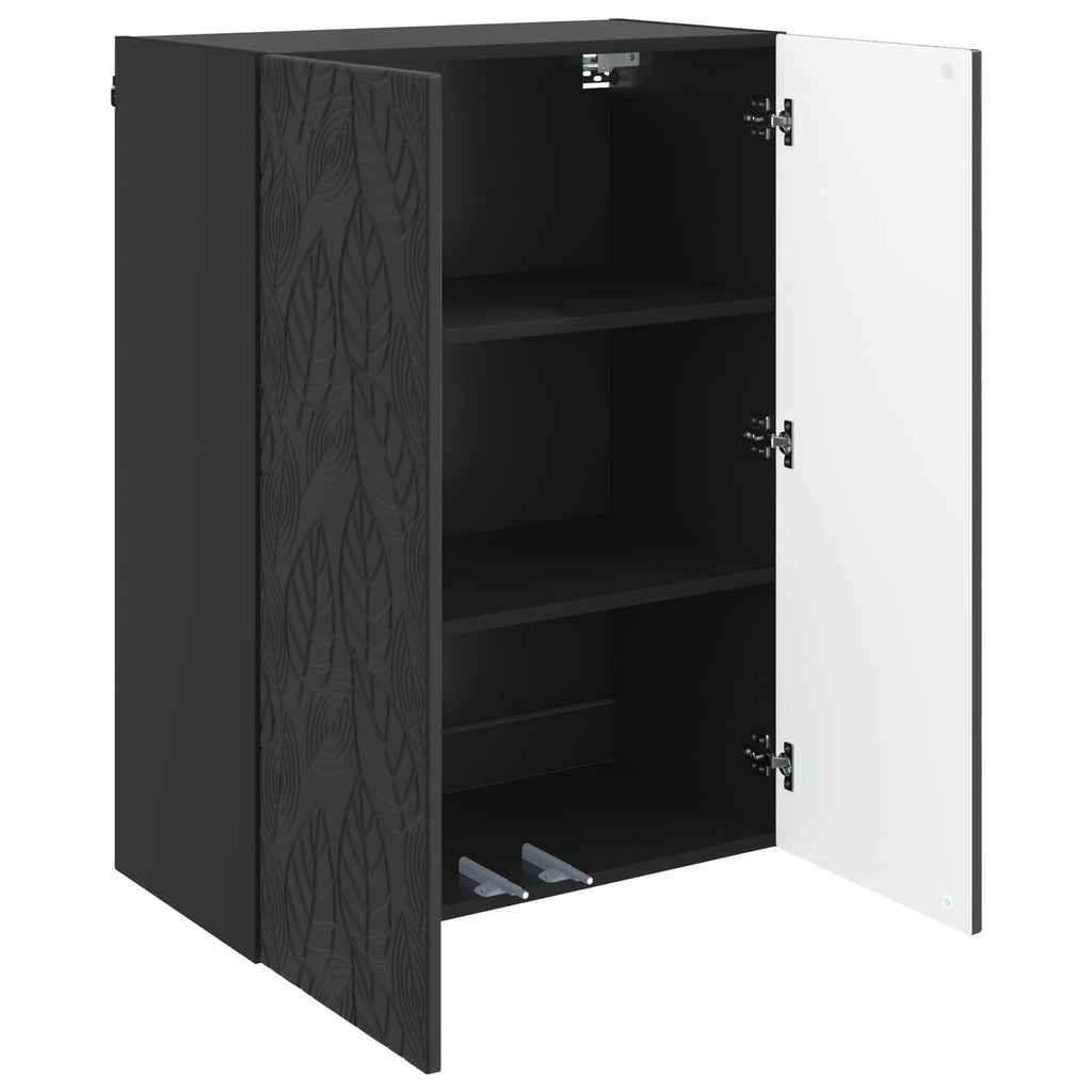 vidaXL Szafka ścienna Czarny 66 x 34,5 x 90 cm Drewno inżynieryjne