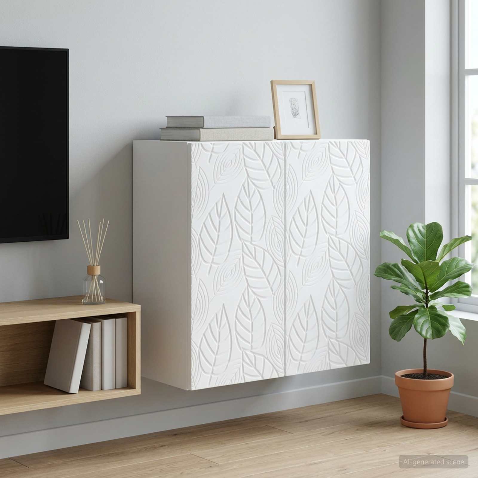 vidaXL Szafka ścienna Biały 59 x 31 x 60 cm Drewno inżynieryjne