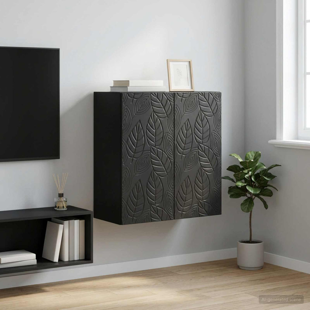 vidaXL Szafka ścienna 59 x 31 x 60 cm Drewno inżynieryjne Czarny