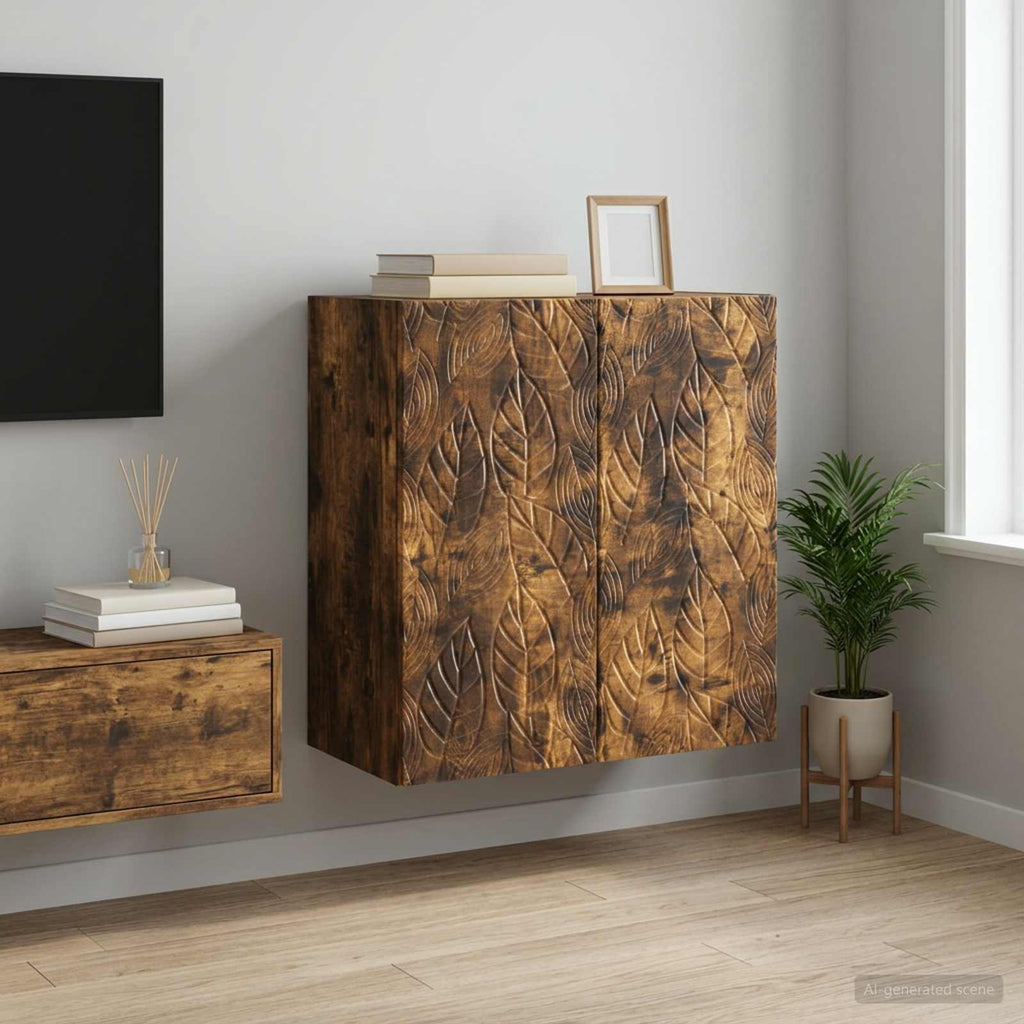 vidaXL Szafka ścienna 59 x 31 x 60 cm Drewno inżynieryjne Dąb wędzony