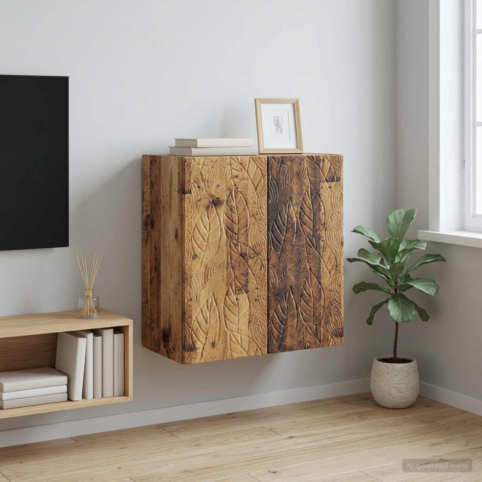 vidaXL Szafka ścienna 59 x 31 x 60 cm Drewno inżynieryjne Stare drewno