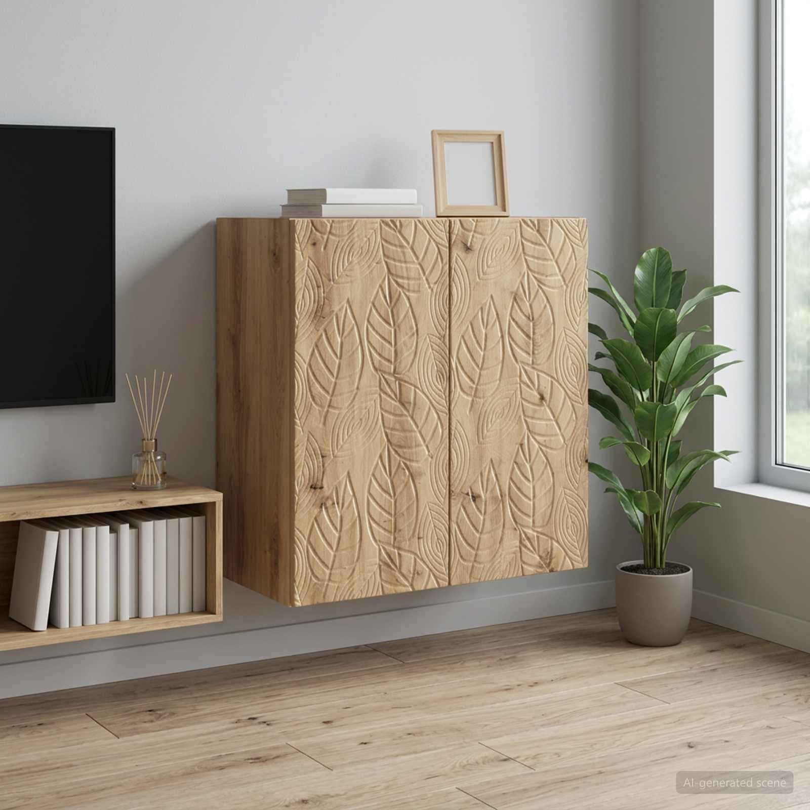 vidaXL Szafka ścienna 59 x 31 x 60 cm Drewno inżynieryjne Dąb artisan