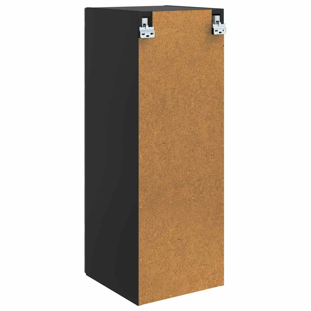 vidaXL Szafka ścienna Czarny 33 x 34,5 x 90 cm Drewno inżynieryjne