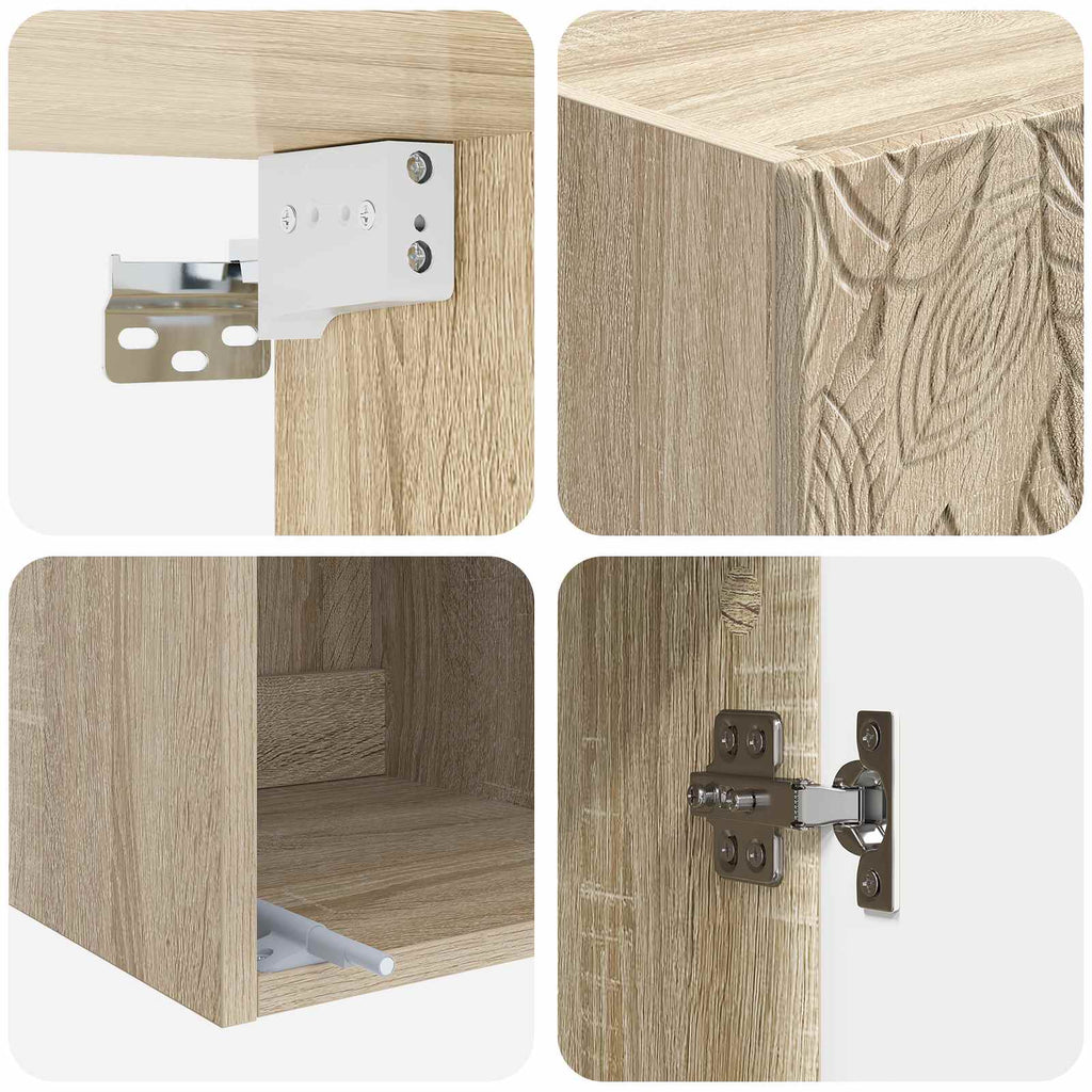 vidaXL Szafka ścienna dąb Sonoma 33 x 34,5 x 90 cm Drewno inżynieryjne