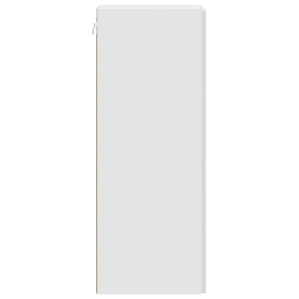 vidaXL Szafka ścienna Biały wysoki połysk 33 x 34,5 x 90 cm