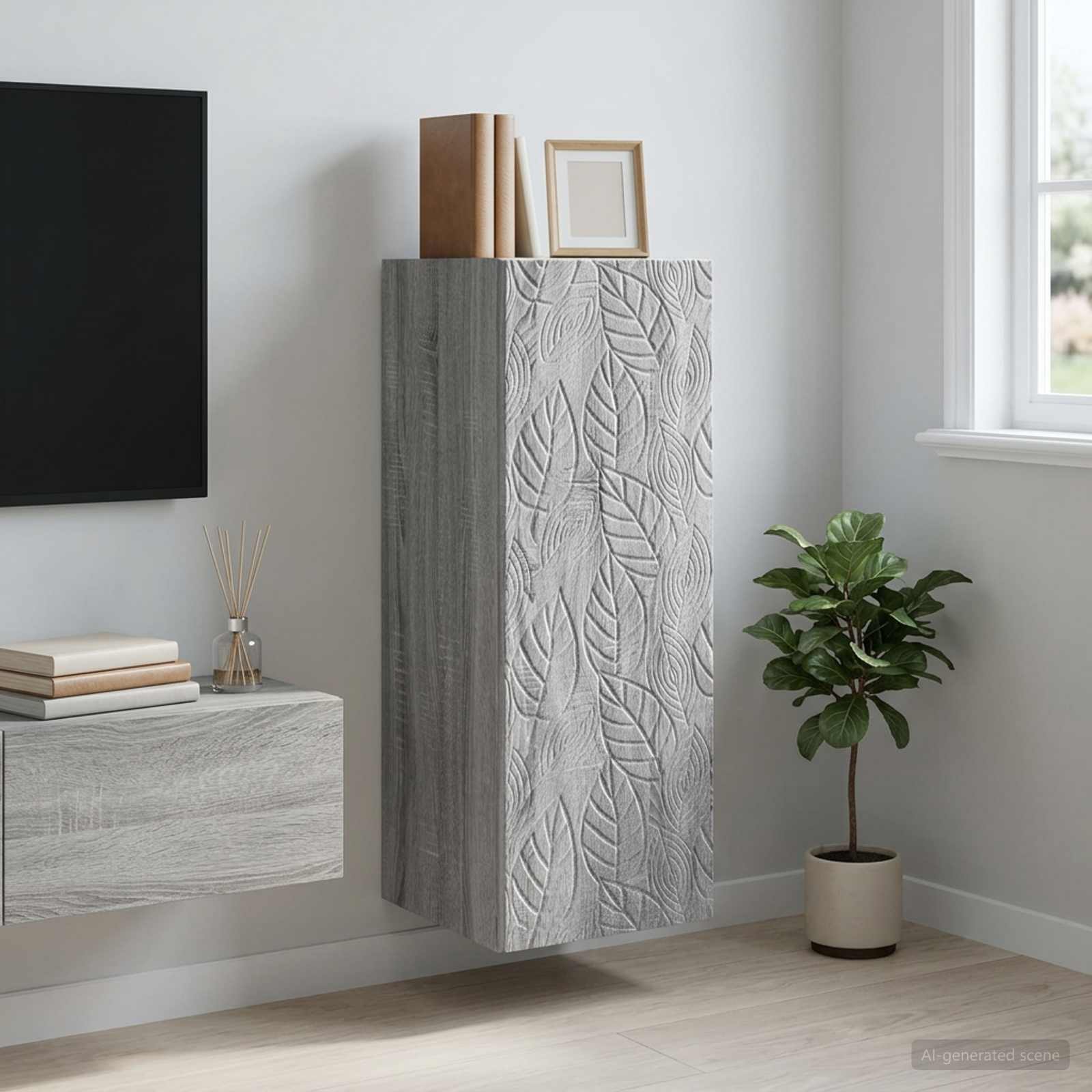 vidaXL Szafka ścienna 33 x 34,5 x 90 cm Drewno inżynieryjne