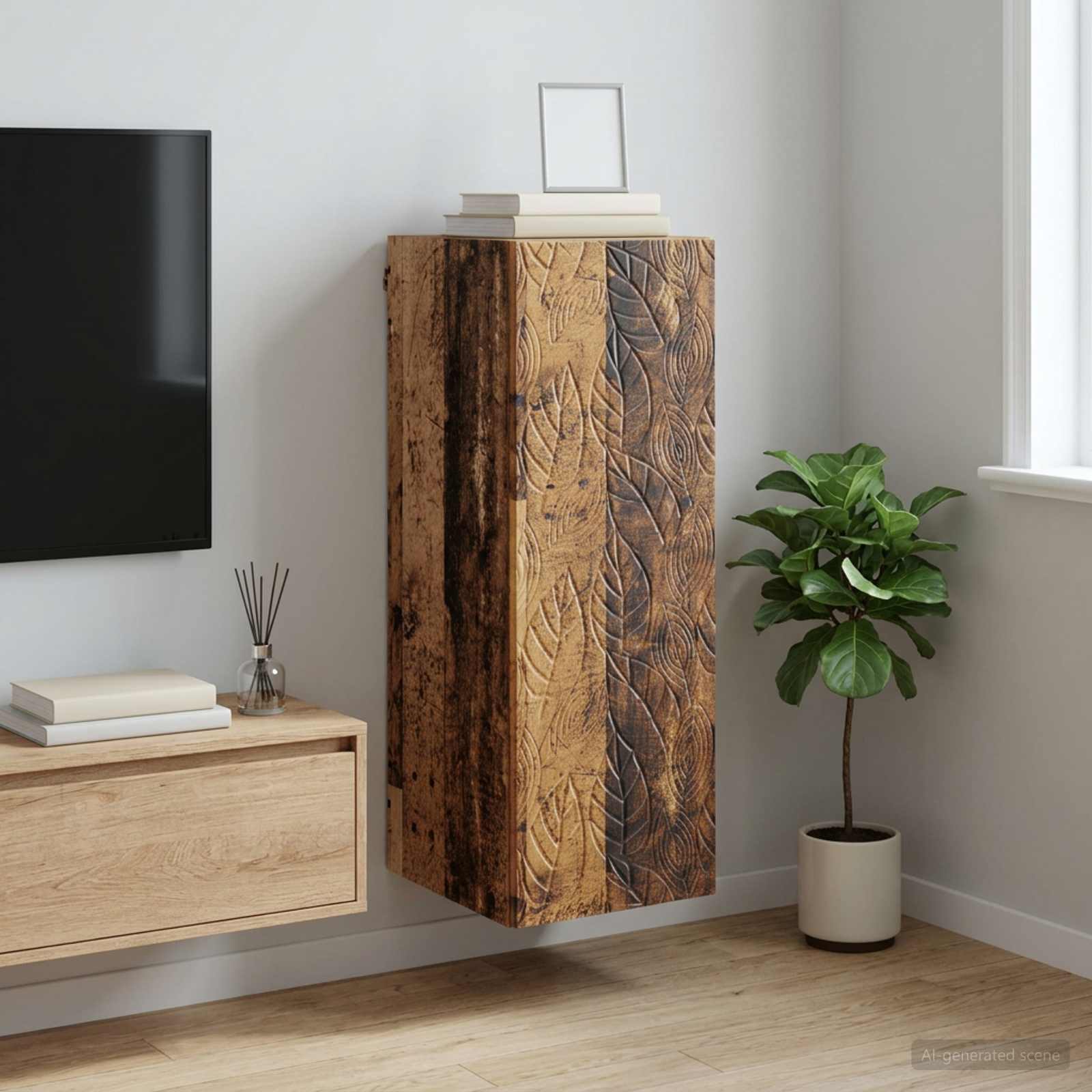 vidaXL Szafka ścienna 33 x 34,5 x 90 cm Drewno inżynieryjne