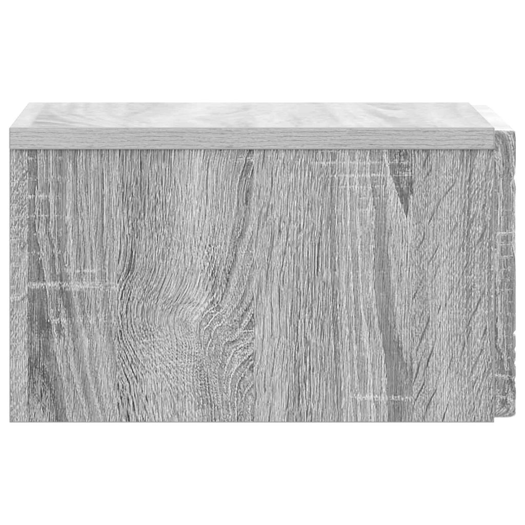 vidaXL Stolik boczny montowany na ścianie Szary Sonoma