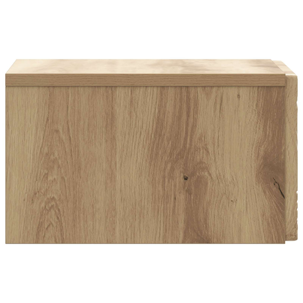 vidaXL Stolik boczny montowany na ścianie 2 szt. Dąb artisan