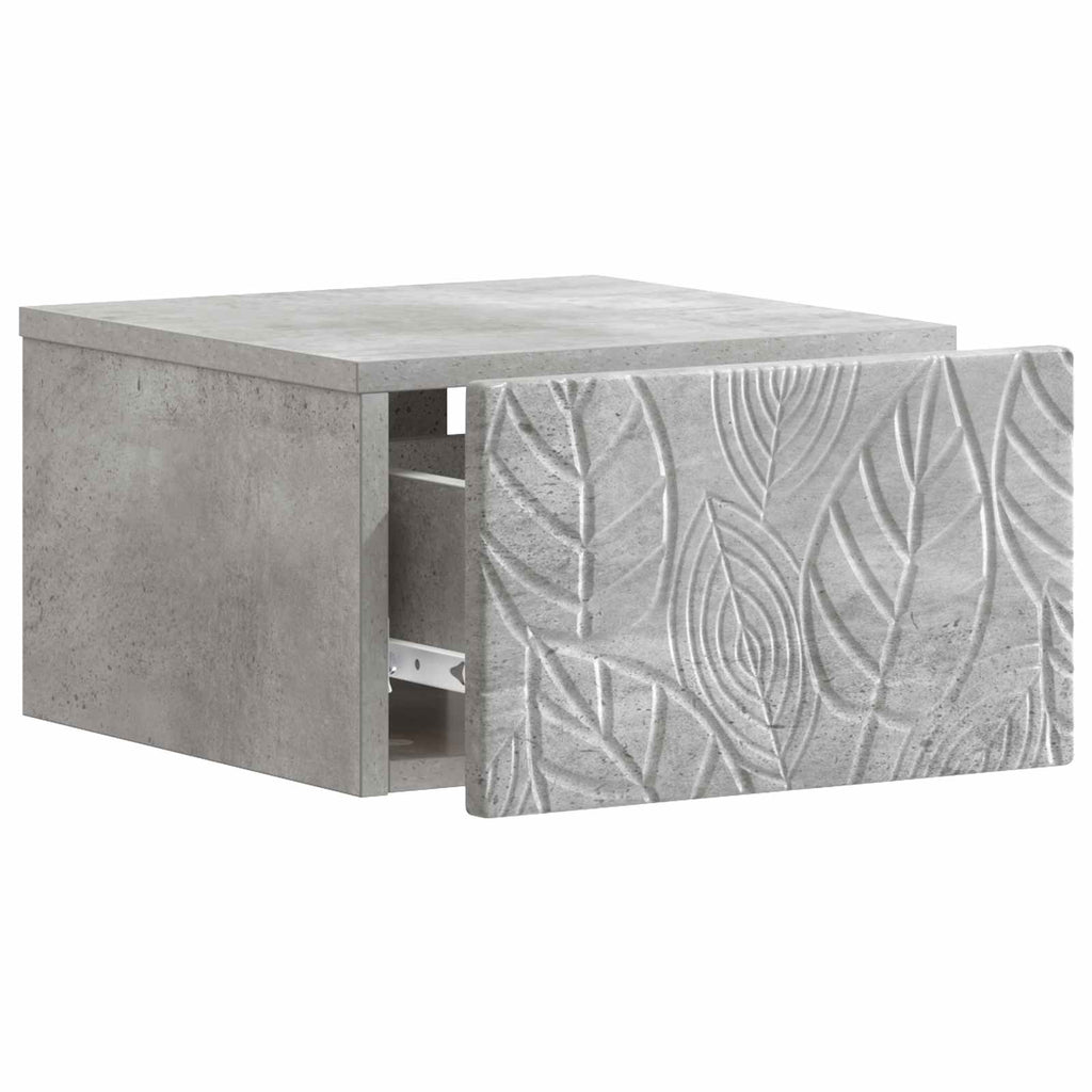 vidaXL Wisząca Szafka Nocna Betonowy szary 49 x 34,5 x 20 cm