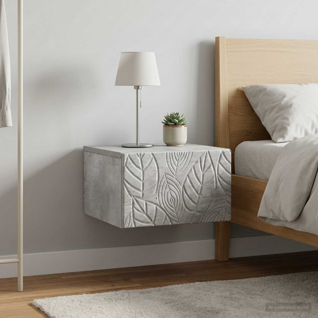 vidaXL Wisząca Szafka Nocna 2 szt. Betonowy szary 49 x 34,5 x 20 cm