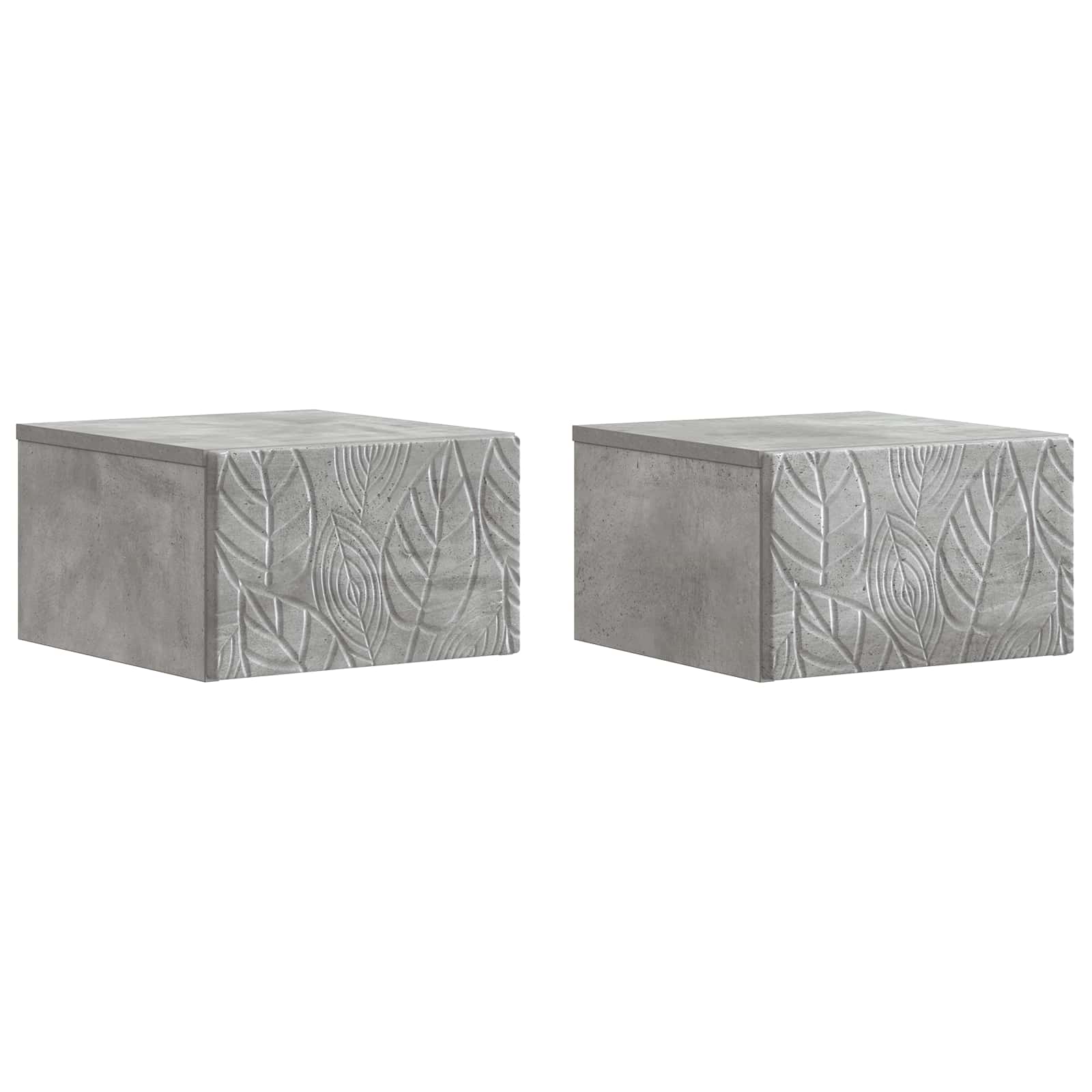 vidaXL Wisząca Szafka Nocna 2 szt. Betonowy szary 49 x 34,5 x 20 cm