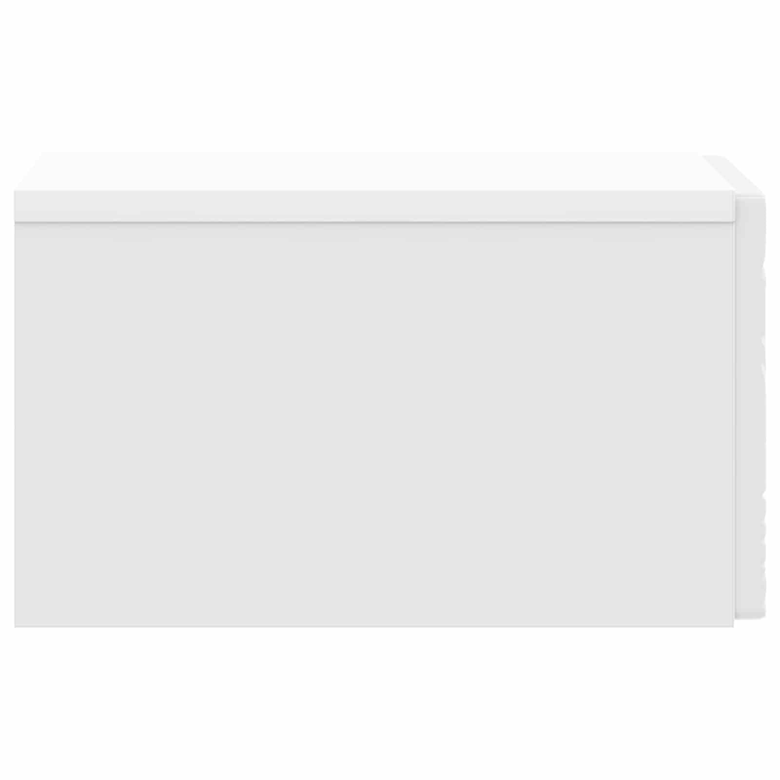 vidaXL Wisząca Szafka Nocna Biały wysoki połysk 49 x 34,5 x 20 cm