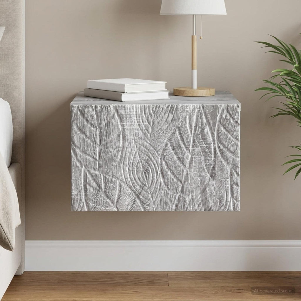 vidaXL Wisząca Szafka Nocna Szary Sonoma 49 x 34,5 x 20 cm