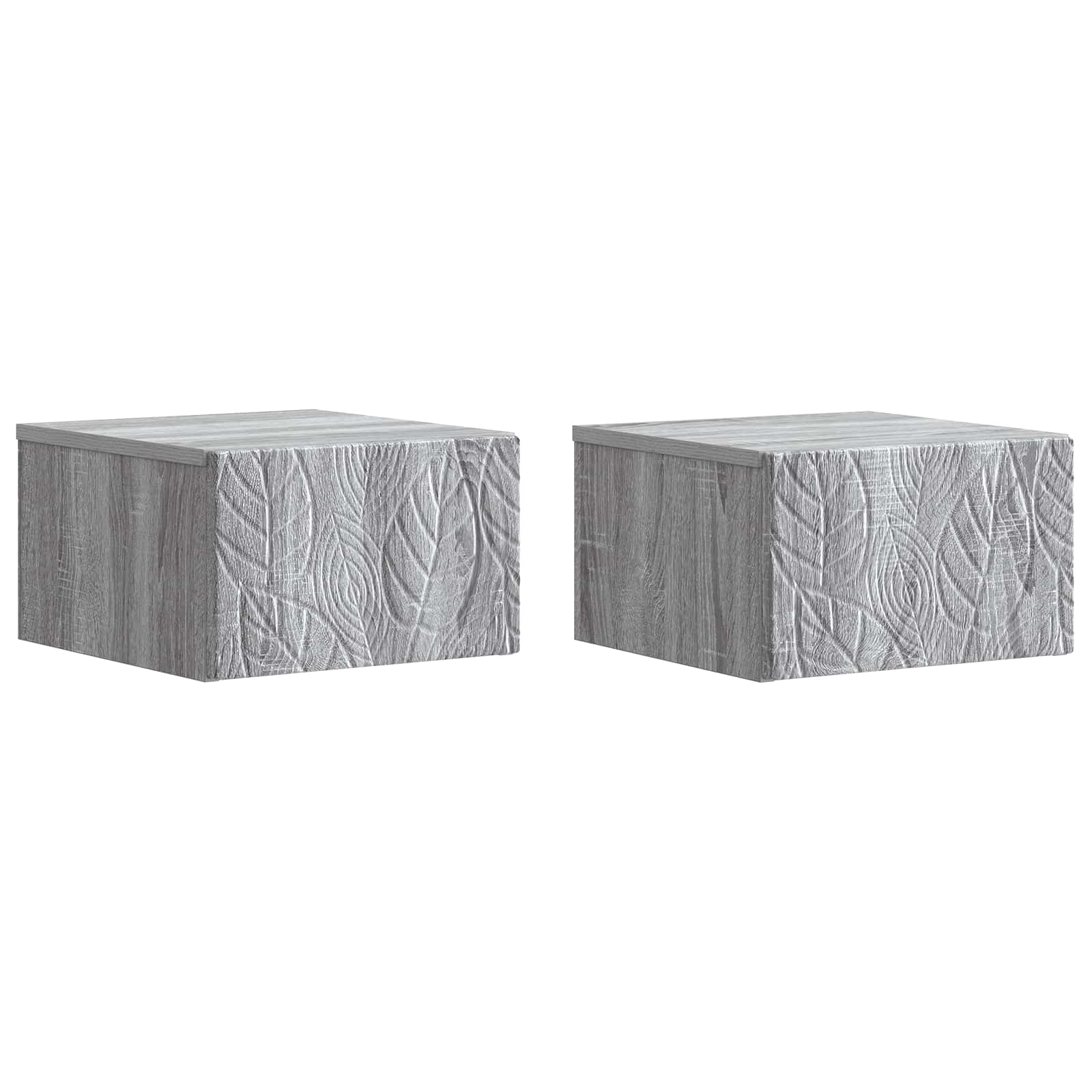 vidaXL Wisząca Szafka Nocna 2 szt. Szary Sonoma 49 x 34,5 x 20 cm