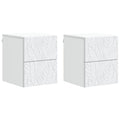 vidaXL Wisząca Szafka Nocna 2 pcs Biały 34,5 x 33 x 40 cm