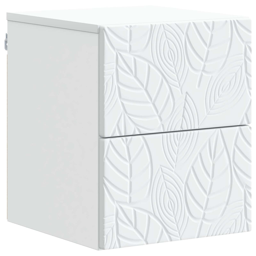 vidaXL Wisząca Szafka Nocna 2 pcs Biały 34,5 x 33 x 40 cm