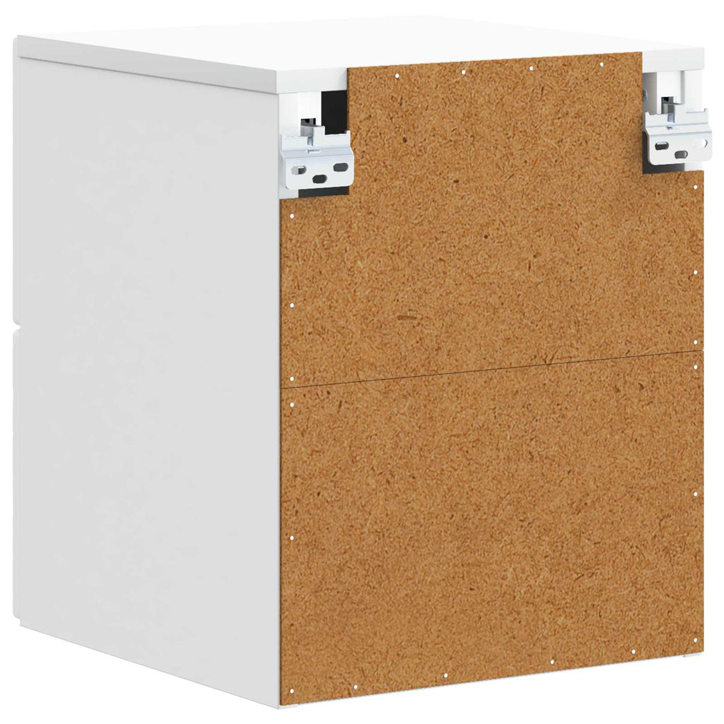 vidaXL Wisząca Szafka Nocna 2 pcs Biały 34,5 x 33 x 40 cm