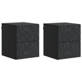 vidaXL Wisząca Szafka Nocna 2 pcs Czarny 34,5 x 33 x 40 cm