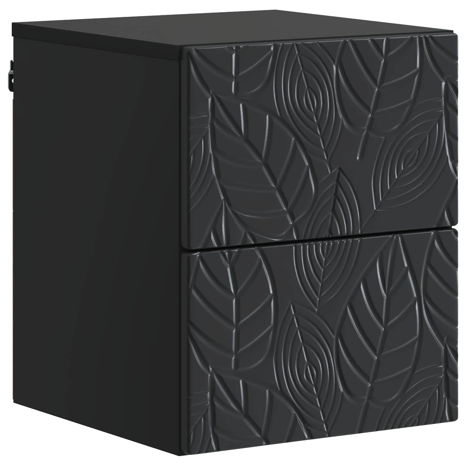 vidaXL Wisząca Szafka Nocna 2 pcs Czarny 34,5 x 33 x 40 cm