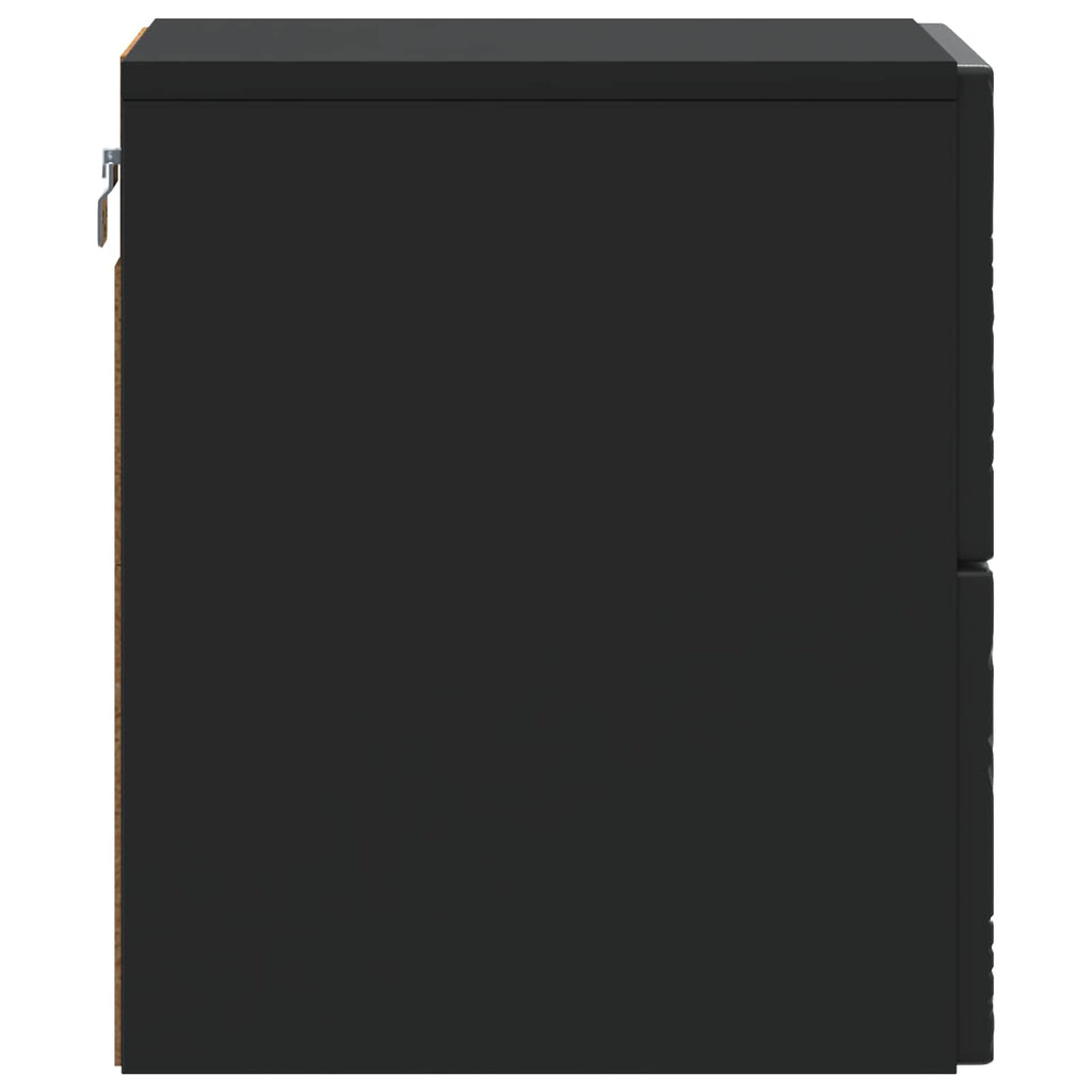 vidaXL Wisząca Szafka Nocna 2 pcs Czarny 34,5 x 33 x 40 cm