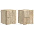 vidaXL Wisząca Szafka Nocna 2 pcs dąb Sonoma 34,5 x 33 x 40 cm
