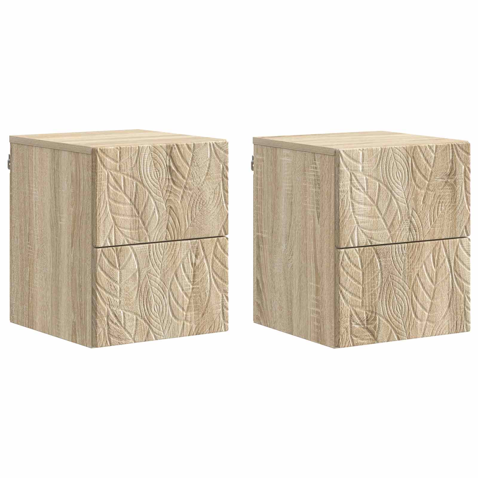 vidaXL Wisząca Szafka Nocna 2 pcs dąb Sonoma 34,5 x 33 x 40 cm