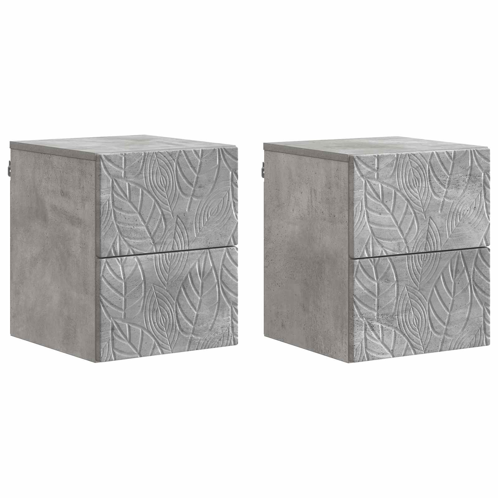 vidaXL Wisząca Szafka Nocna 2 szt. Betonowy szary 34,5 x 33 x 40 cm