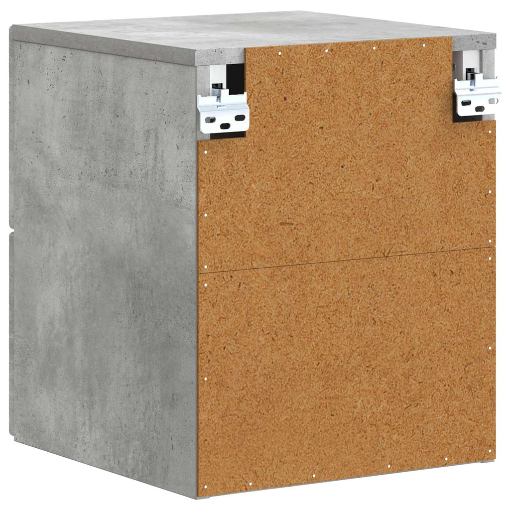 vidaXL Wisząca Szafka Nocna 2 szt. Betonowy szary 34,5 x 33 x 40 cm