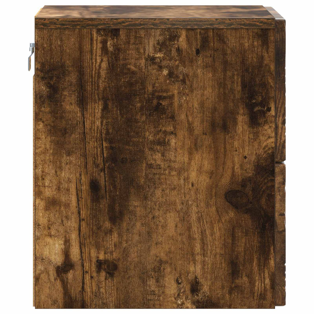vidaXL Wisząca Szafka Nocna Dąb wędzony 34,5 x 33 x 40 cm