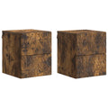 vidaXL Wisząca Szafka Nocna 2 pcs Dąb wędzony 34,5 x 33 x 40 cm