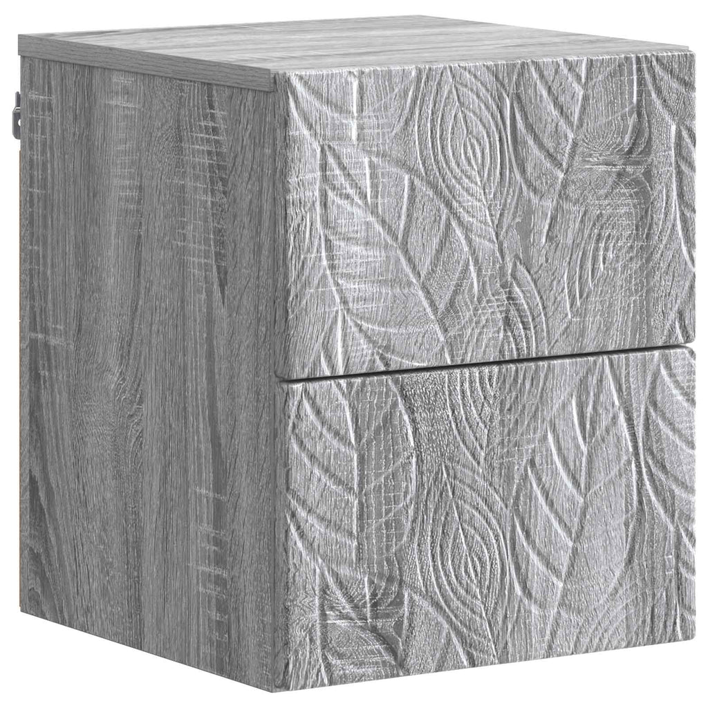 vidaXL Wisząca Szafka Nocna Szary Sonoma 34,5 x 33 x 40 cm