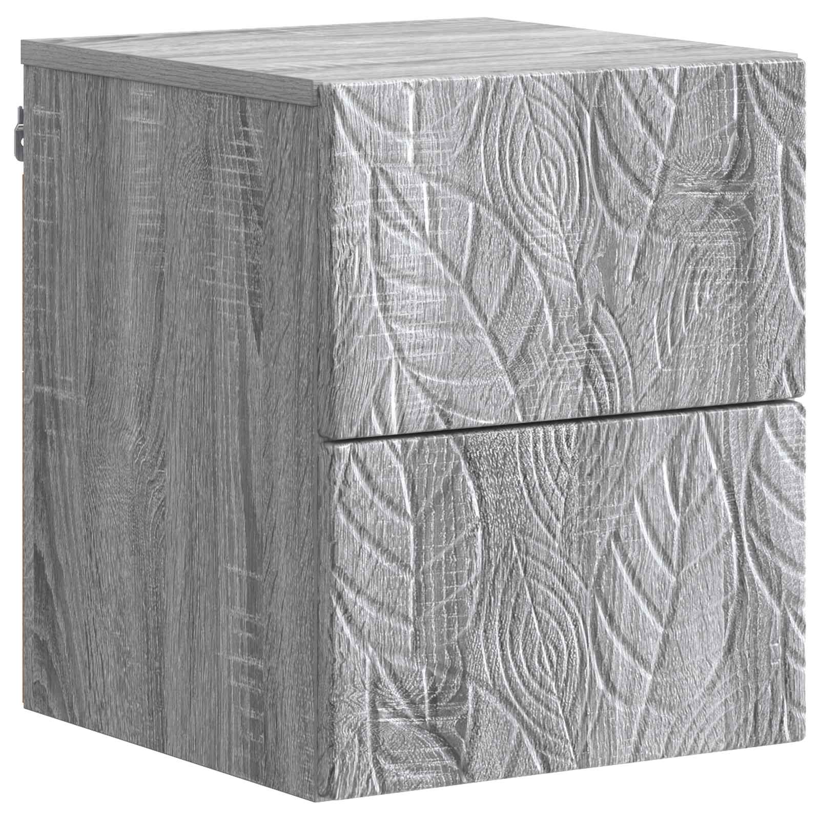 vidaXL Wisząca Szafka Nocna Szary Sonoma 34,5 x 33 x 40 cm