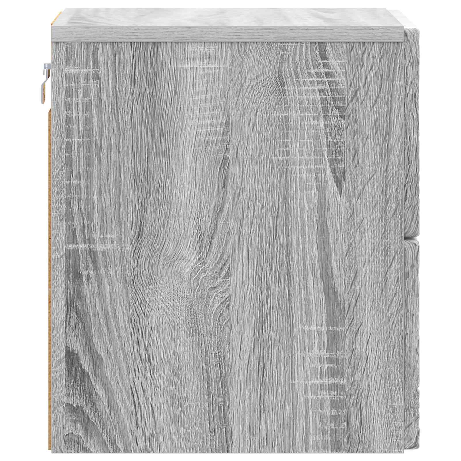 vidaXL Wisząca Szafka Nocna Szary Sonoma 34,5 x 33 x 40 cm