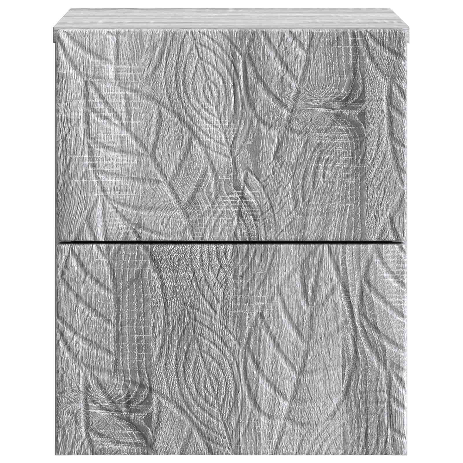 vidaXL Wisząca Szafka Nocna 2 pcs Szary Sonoma 34,5 x 33 x 40 cm