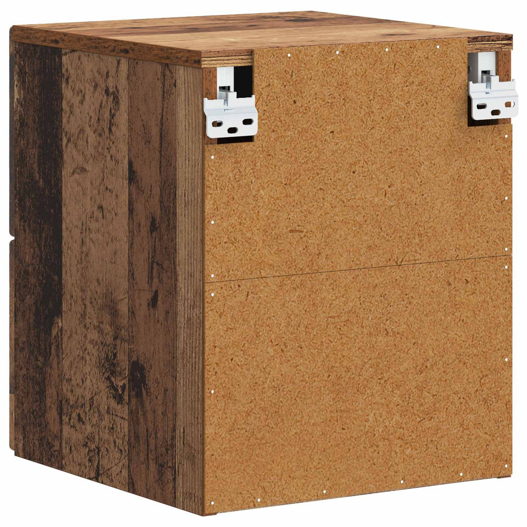 vidaXL Wisząca Szafka Nocna stare drewno 34,5 x 33 x 40 cm