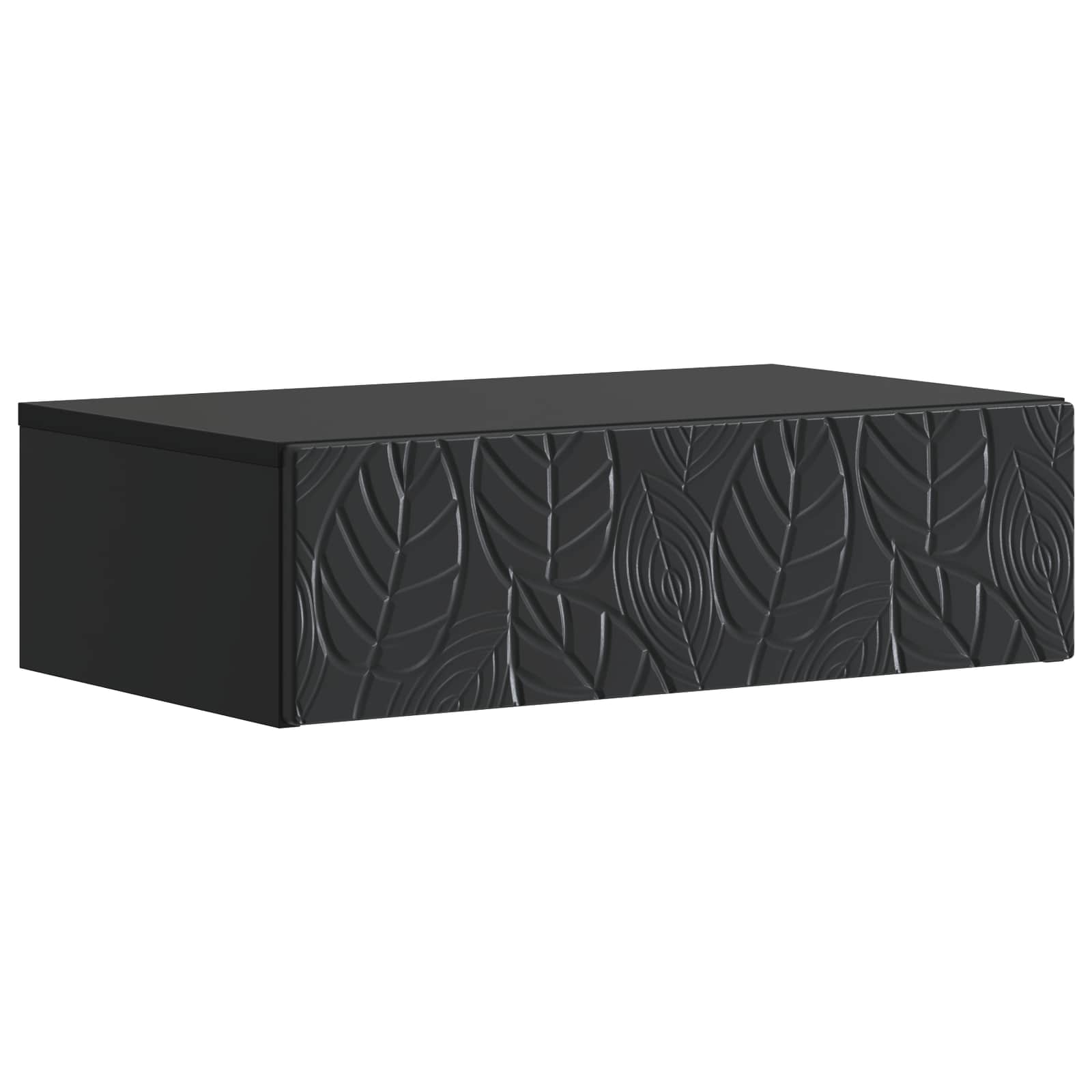 vidaXL Stolik boczny montowany na ścianie Czarny 59 x 34,5 x 17 cm