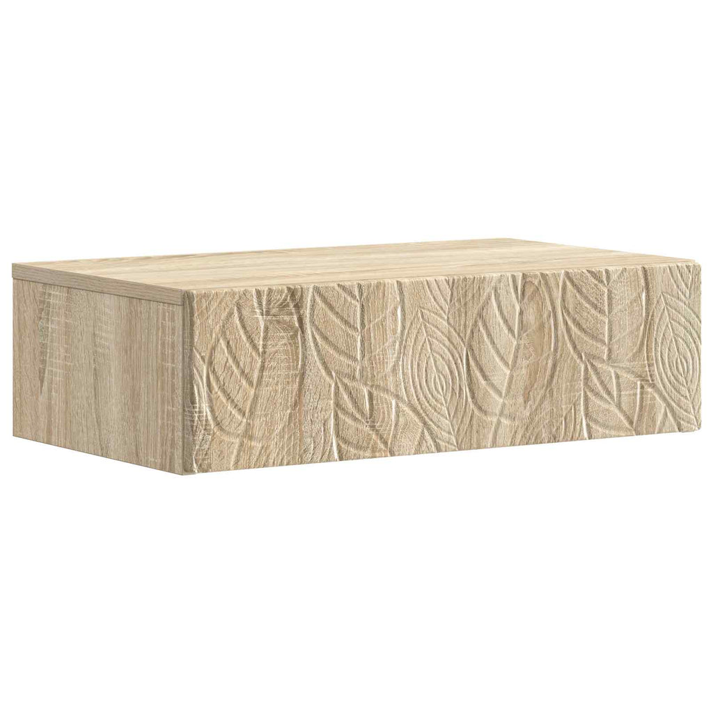 vidaXL Stolik boczny montowany na ścianie dąb Sonoma 59 x 34,5 x 17 cm