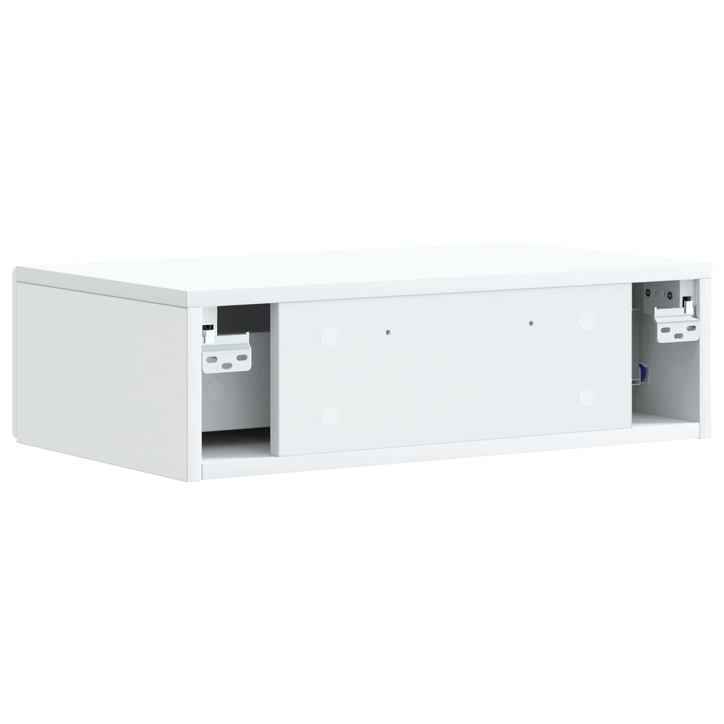 vidaXL Stolik boczny montowany na ścianie Biały 87,5 x 34,5 x 17 cm