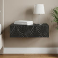 vidaXL Stolik boczny montowany na ścianie 87,5 x 34,5 x 17 cm Czarny