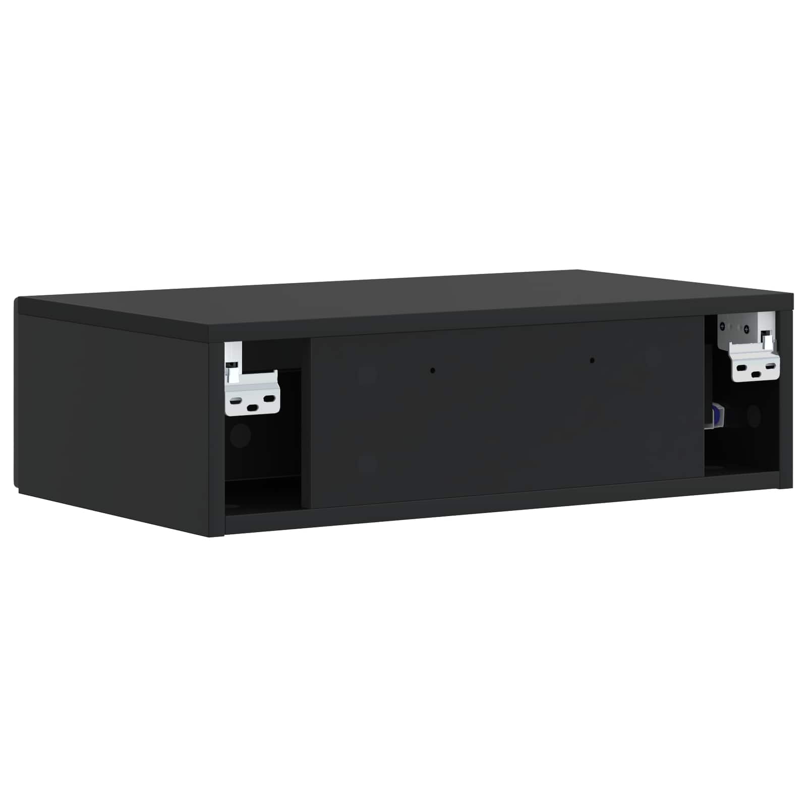 vidaXL Stolik boczny montowany na ścianie Czarny 87,5 x 34,5 x 17 cm