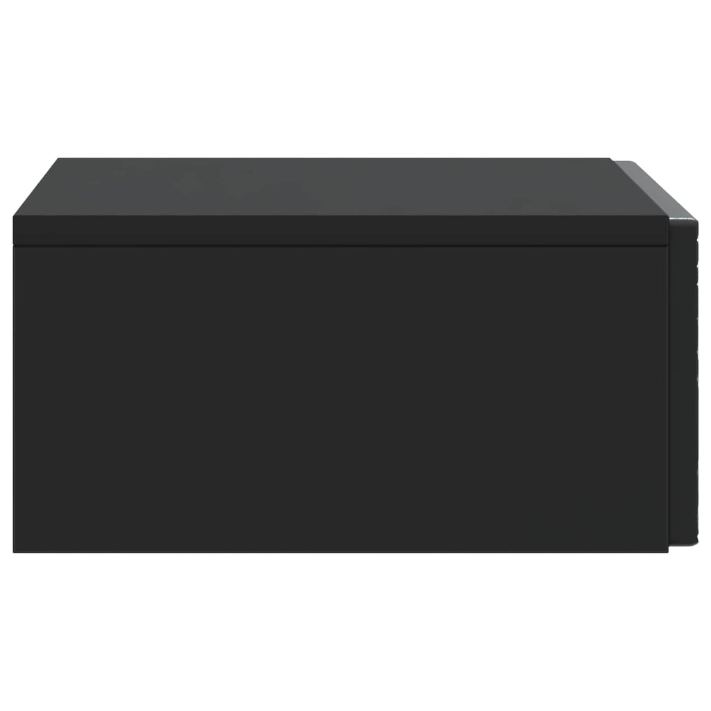 vidaXL Stolik boczny montowany na ścianie Czarny 87,5 x 34,5 x 17 cm