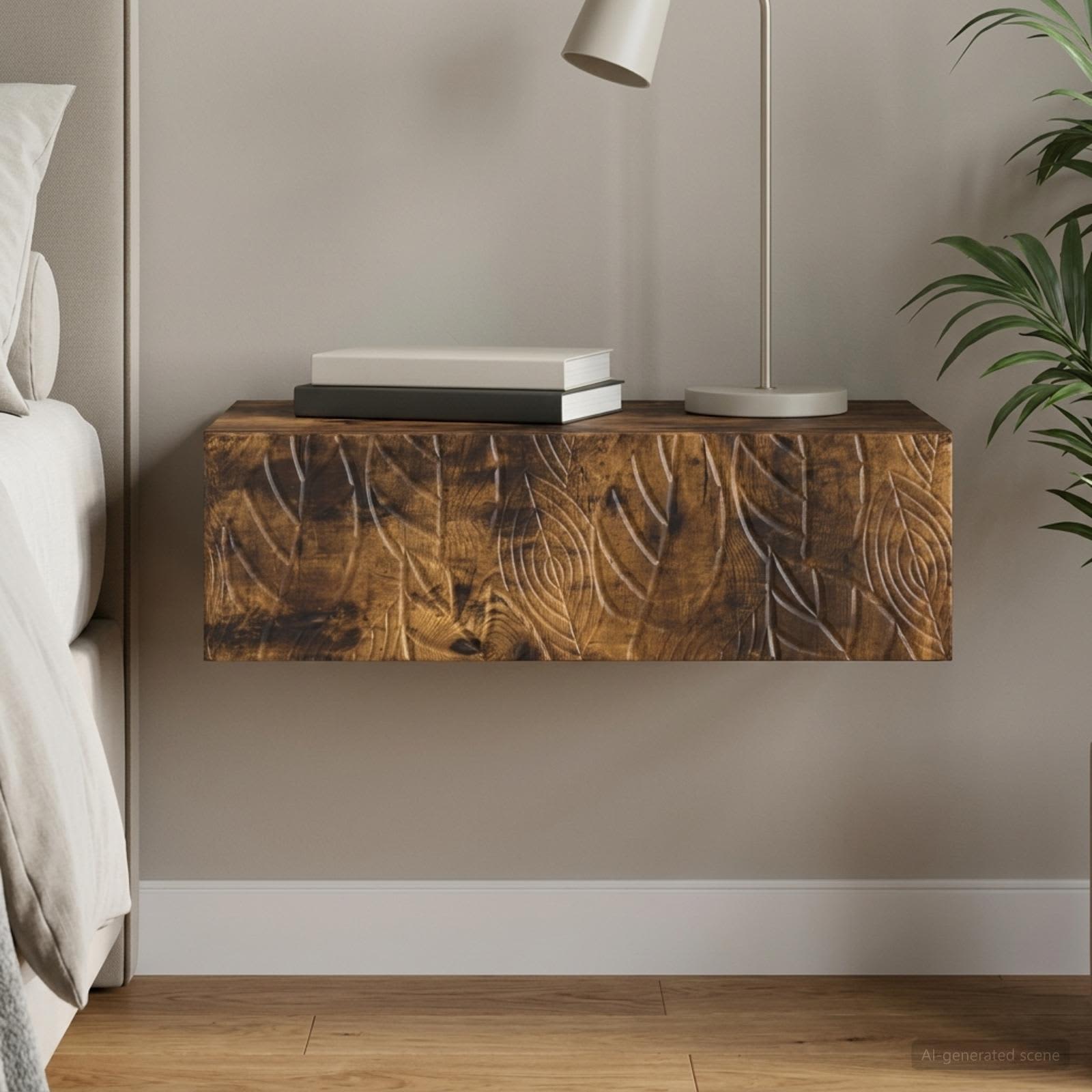 vidaXL Stolik boczny montowany na ścianie 87,5 x 34,5 x 17 cm