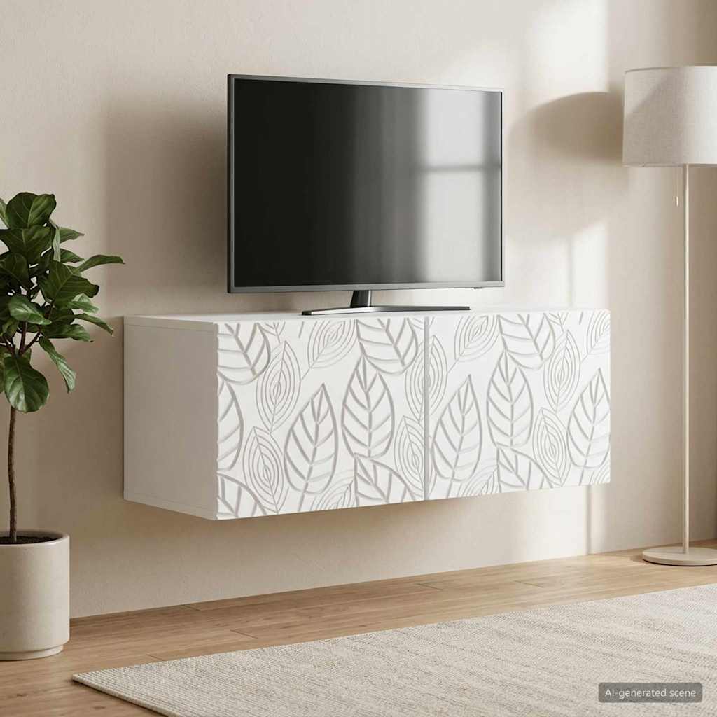 vidaXL Szafka RTV montowana na ścianie 59,5 x 41 x 30 cm Biały
